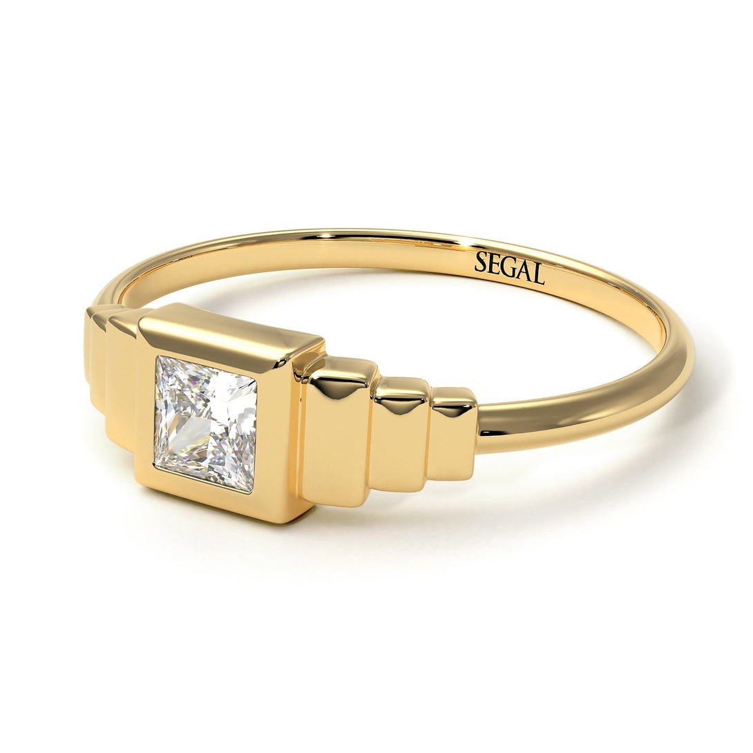 Geometric Princess Cut Diamond Ring - Everleigh No. 1