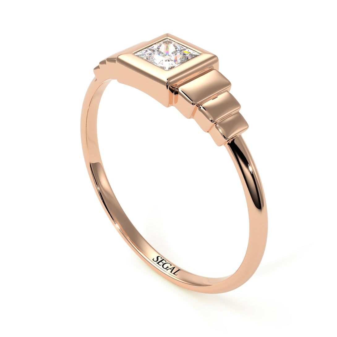Geometric Princess Cut Diamond Ring - Everleigh No. 2