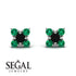 Geometrical 5 Black Diamonds Stud Earrings - Noa No. 24 image 9