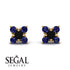 Geometrical 5 Black Diamonds Stud Earrings - Noa No. 67 image 9