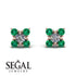 Geometrical 5 Diamonds Stud Earrings - Noa No. 17 image 9