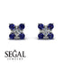 Geometrical 5 Diamonds Stud Earrings - Noa No. 63 image 9