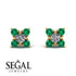 Geometrical 5 Diamonds Stud Earrings - Noa No. 16 image 9