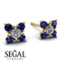 Geometrical 5 Diamonds Stud Earrings - Noa No. 61