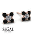 Geometrical 5 Diamonds Stud Earrings - Noa No. 32