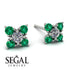 Geometrical 5 Diamonds Stud Earrings - Noa No. 18