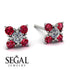 Geometrical 5 Diamonds Stud Earrings - Noa No. 48