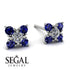 Geometrical 5 Diamonds Stud Earrings - Noa No. 63