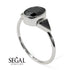 Geometrical Bezel Black Diamond Ring - Trinity No. 39