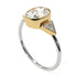 Two Tones Geometrical Bezel Diamond Ring - Trinity No. 77