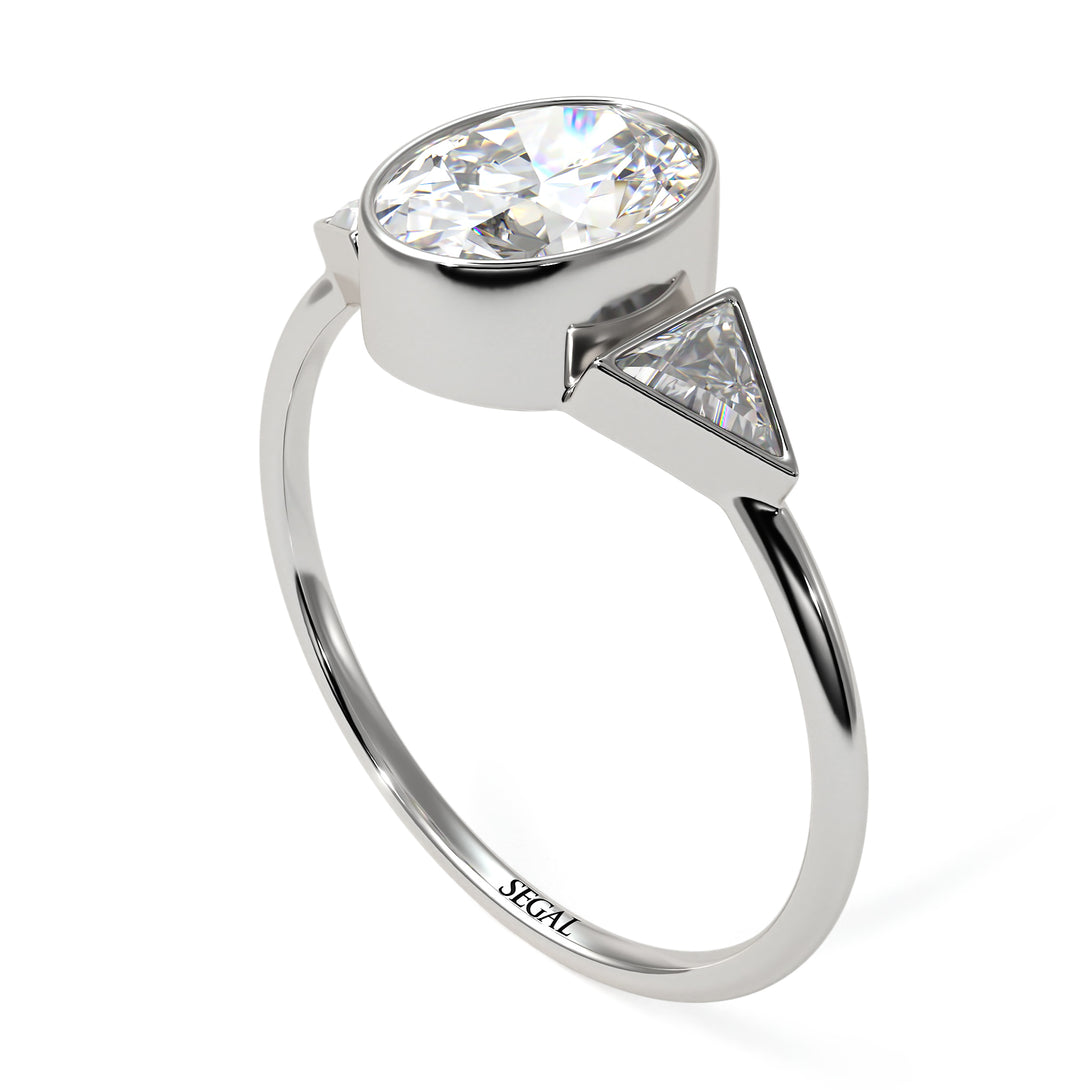 Geometrical Bezel Diamond Ring - Trinity No. 3