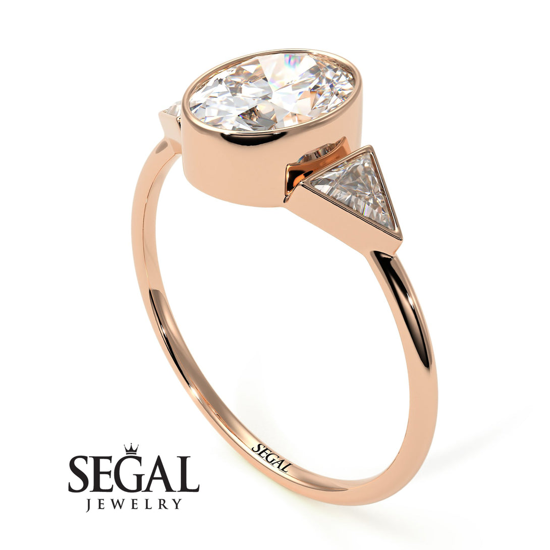 Geometrical Bezel Diamond Ring - Trinity No. 2