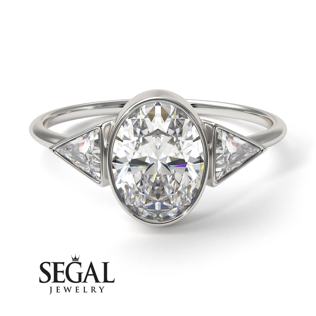 Geometrical Bezel Diamond Ring - Trinity No. 3