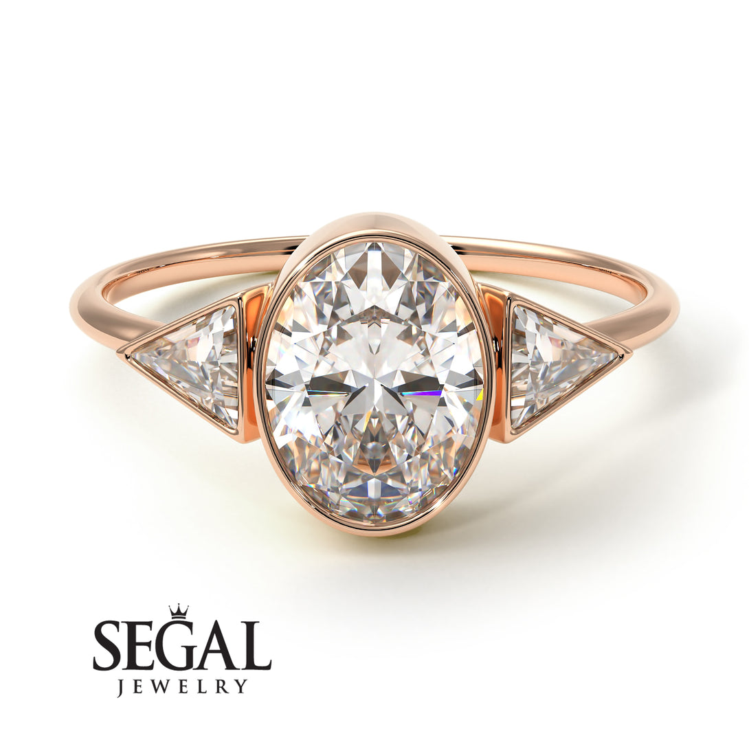Geometrical Bezel Diamond Ring - Trinity No. 2