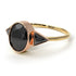 Two Tones Geometrical Bezel Black Diamond Ring - Trinity No. 79