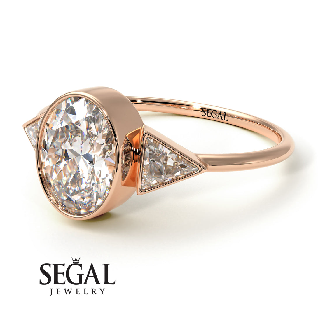 Geometrical Bezel Diamond Ring - Trinity No. 2