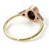 Two Tones Geometrical Bezel Black Diamond Ring - Trinity No. 79