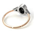 Two Tones Geometrical Bezel Black Diamond Ring - Trinity No. 81