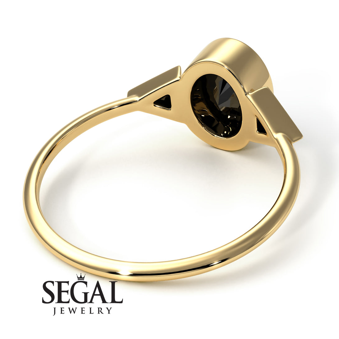 Geometrical Bezel Black Diamond Ring - Trinity No. 37
