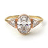 Two Tones Geometrical Bezel Diamond Ring - Trinity No. 76