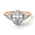 Two Tones Geometrical Bezel Diamond Ring - Trinity No. 78
