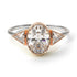 Two Tones Geometrical Bezel Diamond Ring - Trinity No. 78