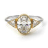 Two Tones Geometrical Bezel Diamond Ring - Trinity No. 77