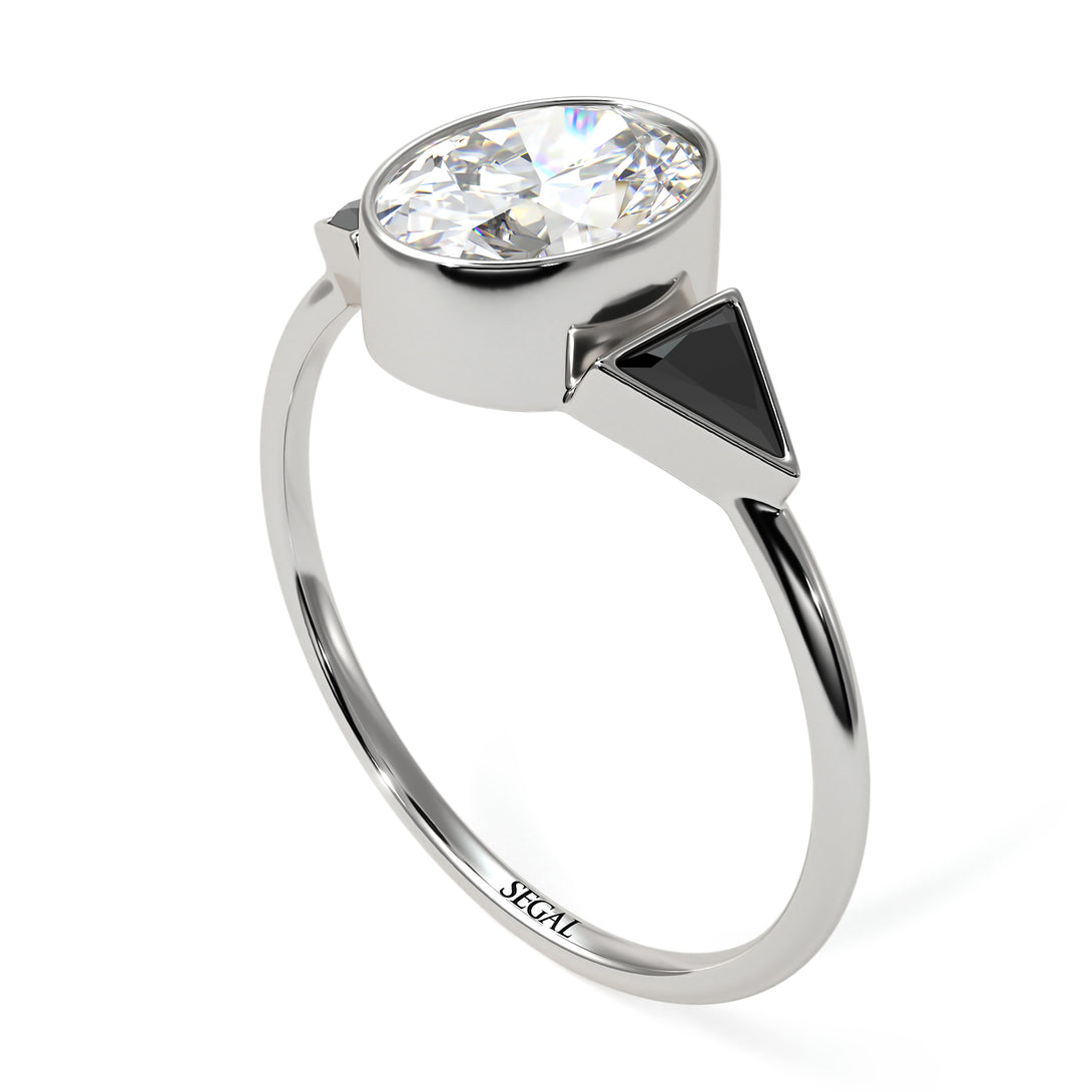 Geometrical Bezel Diamond Ring - Trinity No. 9