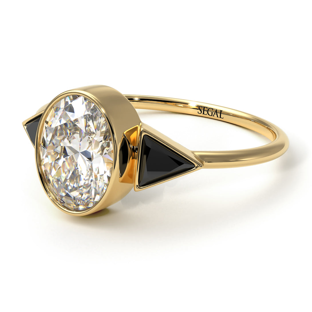 Geometrical Bezel Diamond Ring - Trinity No. 7