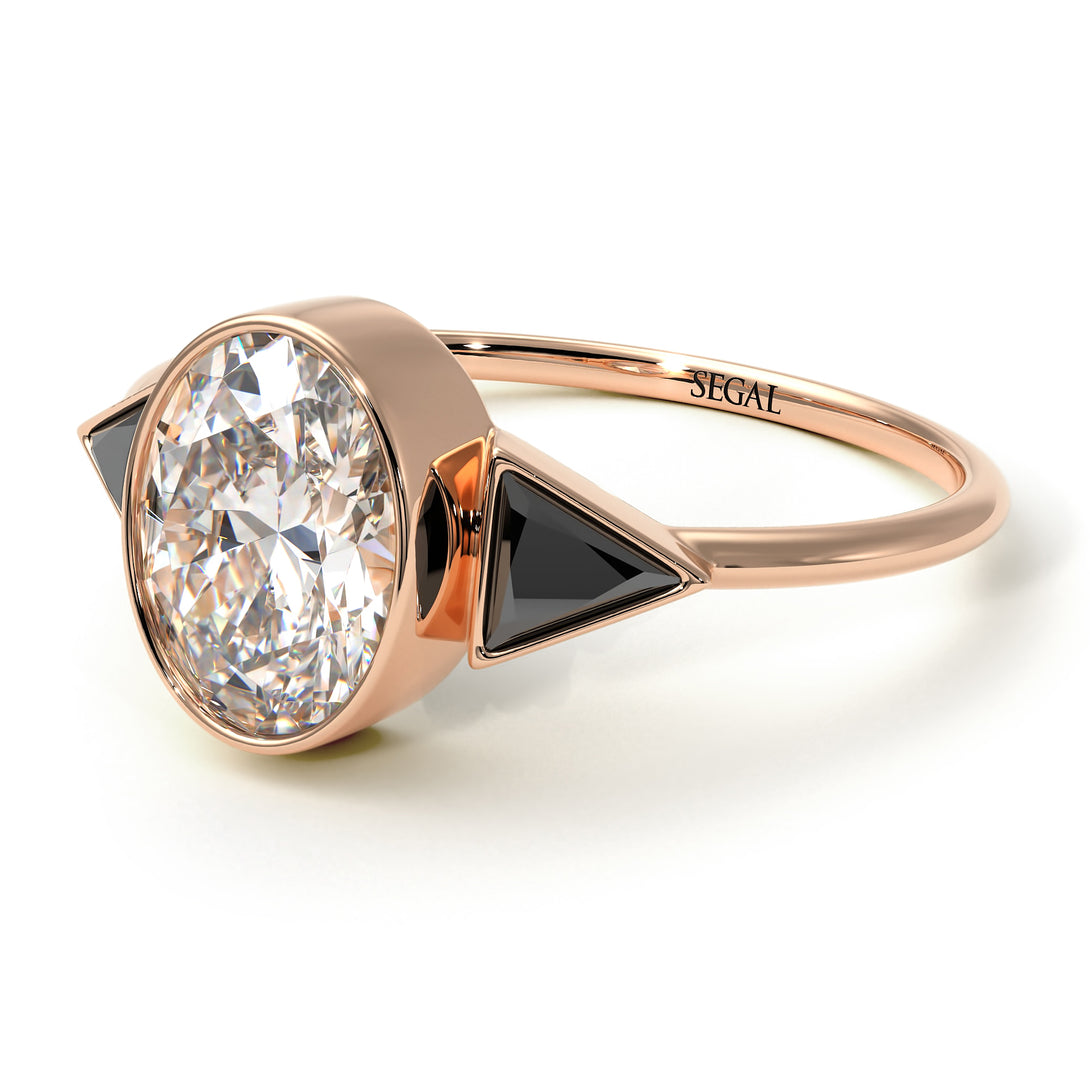 Geometrical Bezel Diamond Ring - Trinity No. 8