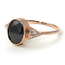 Geometrical Bezel Black Diamond Ring - Trinity No. 32 image 1