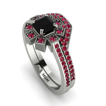 Geometrical Radiant Black Diamond Bridal Set - Jennifer No. 54 image 1