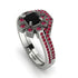 Geometrical Radiant Black Diamond Bridal Set - Jennifer No. 54 image 1