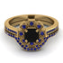 Geometrical Radiant Black Diamond Bridal Set - Jennifer No. 67 image 2