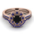 Geometrical Radiant Black Diamond Bridal Set - Jennifer No. 68 image 2