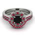 Geometrical Radiant Black Diamond Bridal Set - Jennifer No. 54