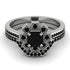Geometrical Radiant Black Diamond Bridal Set - Jennifer No. 39 image 2