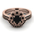 Geometrical Radiant Black Diamond Bridal Set - Jennifer No. 38
