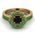 Geometrical Radiant Black Diamond Bridal Set - Jennifer No. 22 image 2