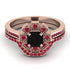 Geometrical Radiant Black Diamond Bridal Set - Jennifer No. 53 image 2