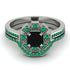 Geometrical Radiant Black Diamond Bridal Set - Jennifer No. 24 image 2