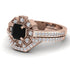 Geometrical Radiant Black Diamond Bridal Set - Jennifer No. 8