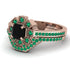 Geometrical Radiant Black Diamond Bridal Set - Jennifer No. 23