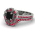 Geometrical Radiant Black Diamond Bridal Set - Jennifer No. 54 image 3