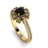Geometrical Radiant Black Diamond Engagement Ring - Jennifer No. 7 image 1