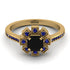 Geometrical Radiant Black Diamond Engagement Ring - Jennifer No. 67 image 2