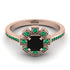 Geometrical Radiant Black Diamond Engagement Ring - Jennifer No. 23