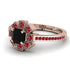 Geometrical Radiant Black Diamond Engagement Ring - Jennifer No. 53