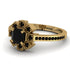Geometrical Radiant Black Diamond Engagement Ring - Jennifer No. 37