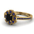 Geometrical Radiant Black Diamond Engagement Ring - Jennifer No. 67